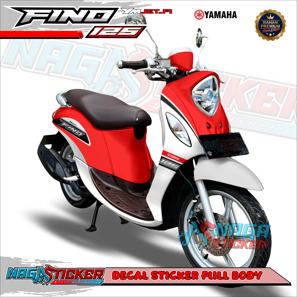 Bisa COD Decal Sticker Full Body YAMAHA FINO FI 125 Motif SIMPLE KDN10 DESAIN Bisa Custom