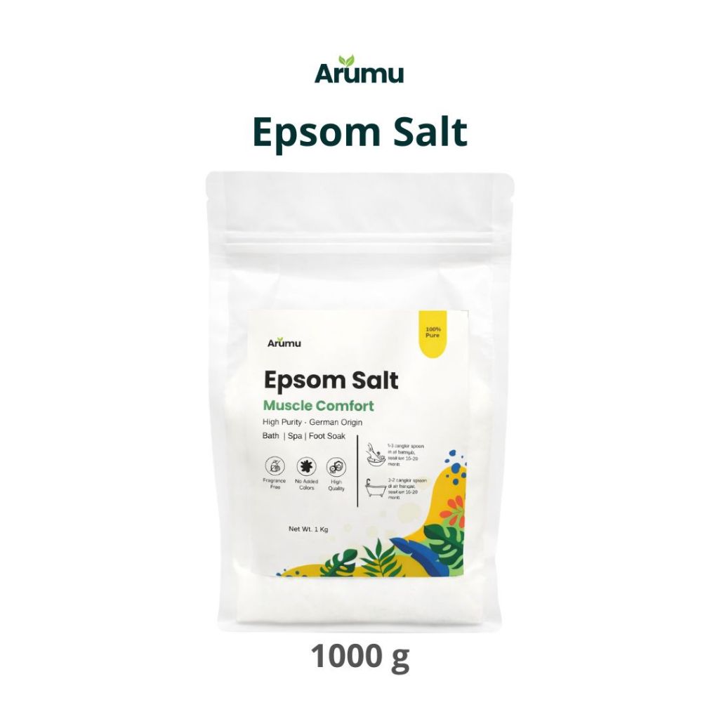 Epsom Salt - Bath Salt - Garam Epsom Premium - Epsom German - Garam Mandi Rendam Kaki - 1kg
