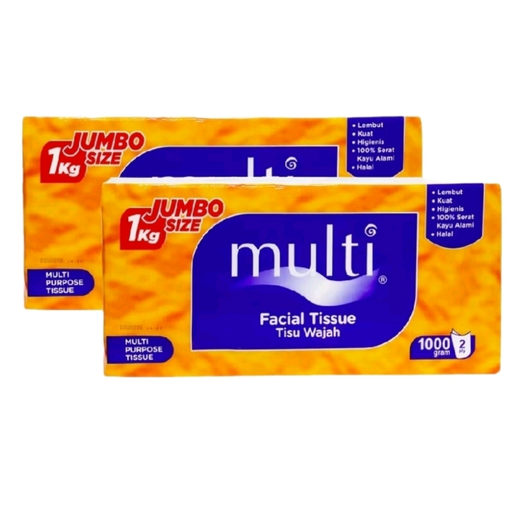 T- ( PAKET 2 BOX ) Tisu MULTI 1000 gram - Facial Tissue jumbo size Kiloan