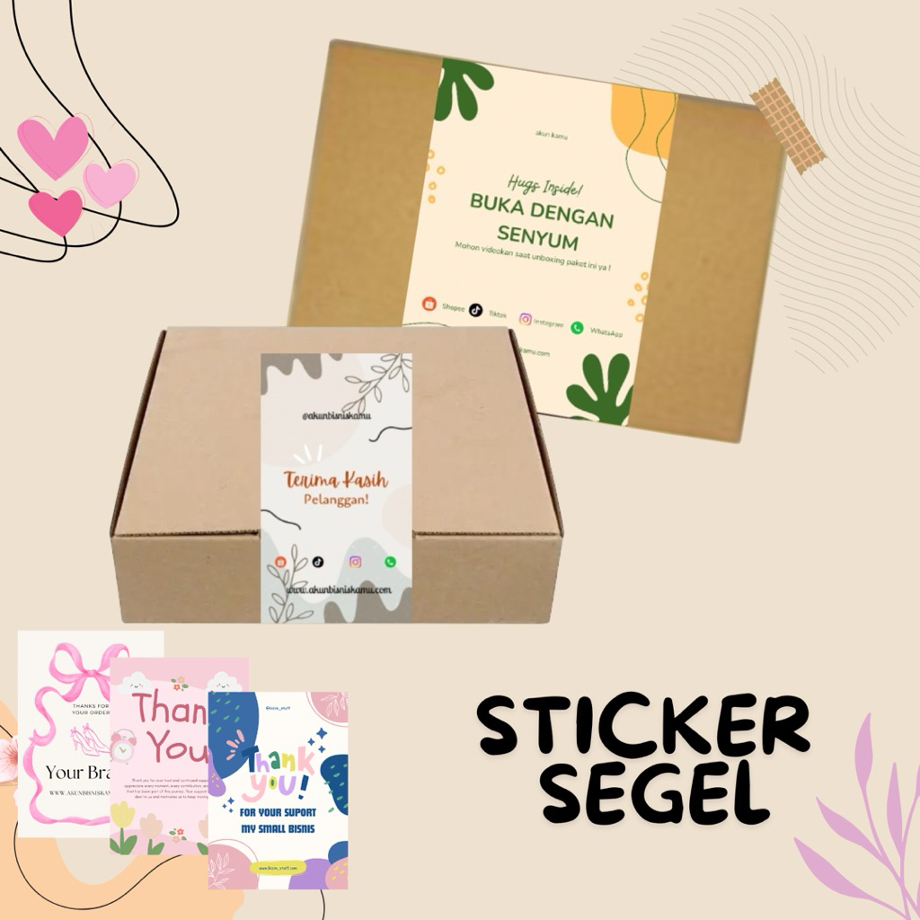 STICKER SEGEL Packaging Hampers Bisnis Ulang tahun Hadiah
