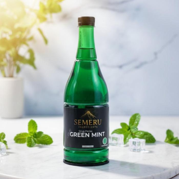 Semeru Sirup - Syrup Green Mint 1000ml - Sirup Minuman Rasa Green mint
