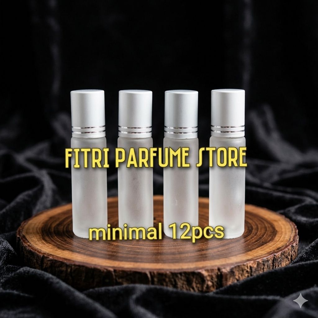 Botol parfum roll on doff 8ml silver