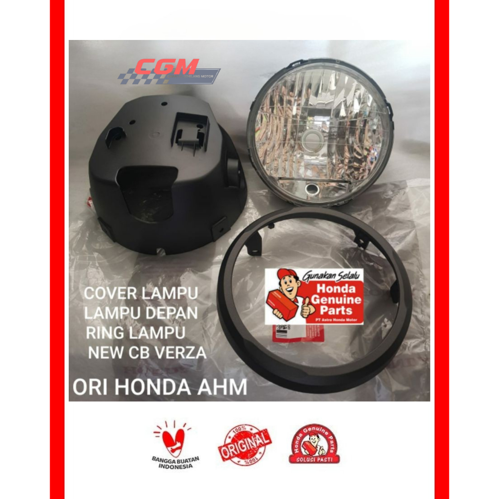 Reflektor lampu depan new cb verza cover lampu ring lampu batok lampu cb verza 1set assy ori honda