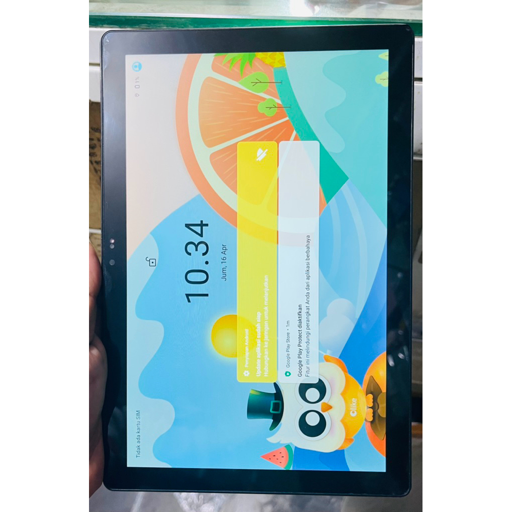 Lcd layar sentuh Edutab olike E3 10 inc original cabutan