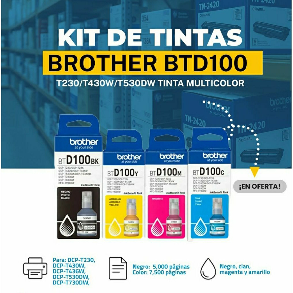 TINTA BROTHER BT D100 ORIGINAL PRINTER