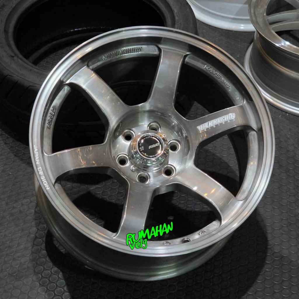 velg racing ring 18 RAYS 57 FLOW FORMING PCD 6X114,3 velg mobil Nissan Navara Nissan terra velg raci