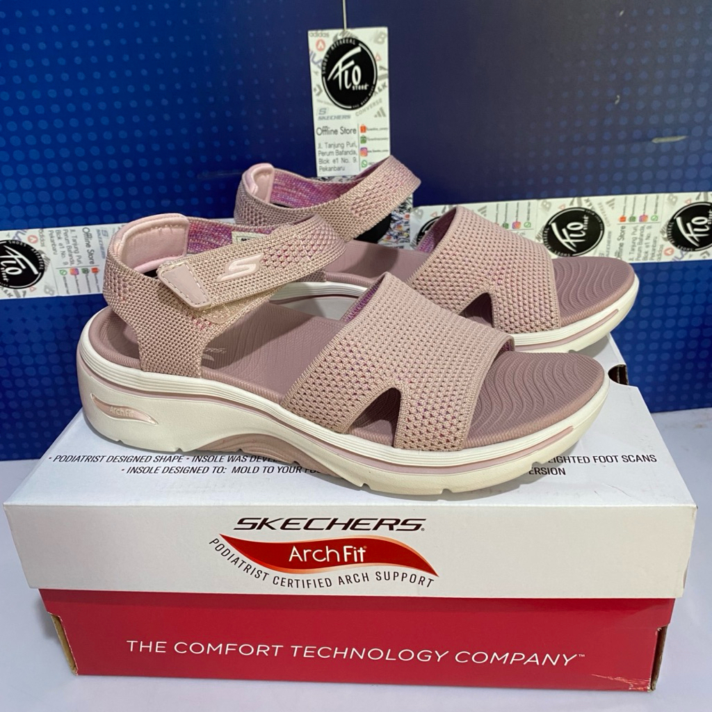 Sendal Sandal Skechers Go Walk Arch Fit 2.0 Women 140848MVMT Original
