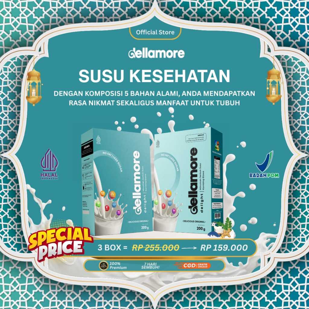 Paket 3 BOX, Dellamore (Dellicia and More) - | Susu Tulang, Sendi, paru2, Asam Urat dan Diabetes