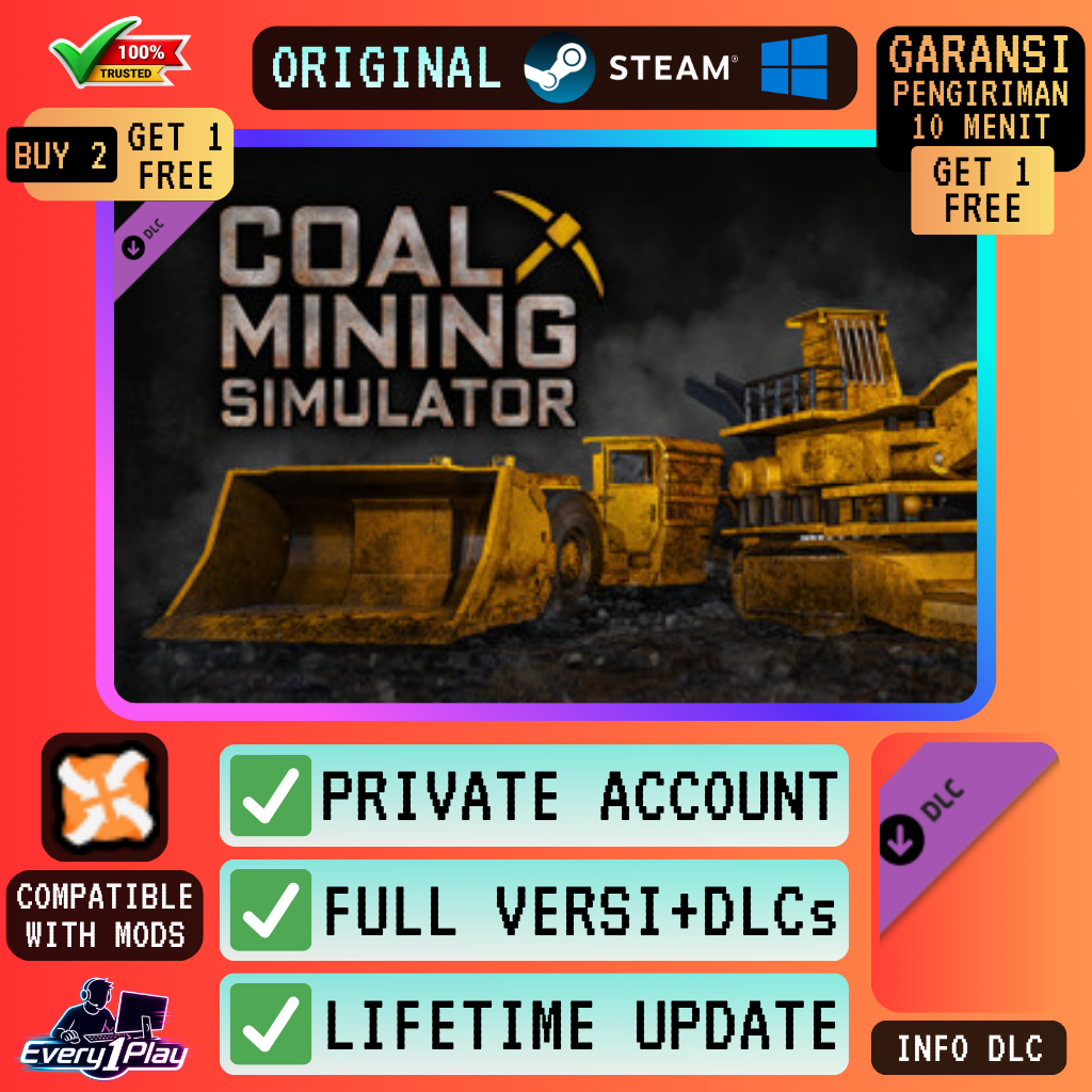 Coal Mining Simulator Game Steam - Games PC Laptop Windows