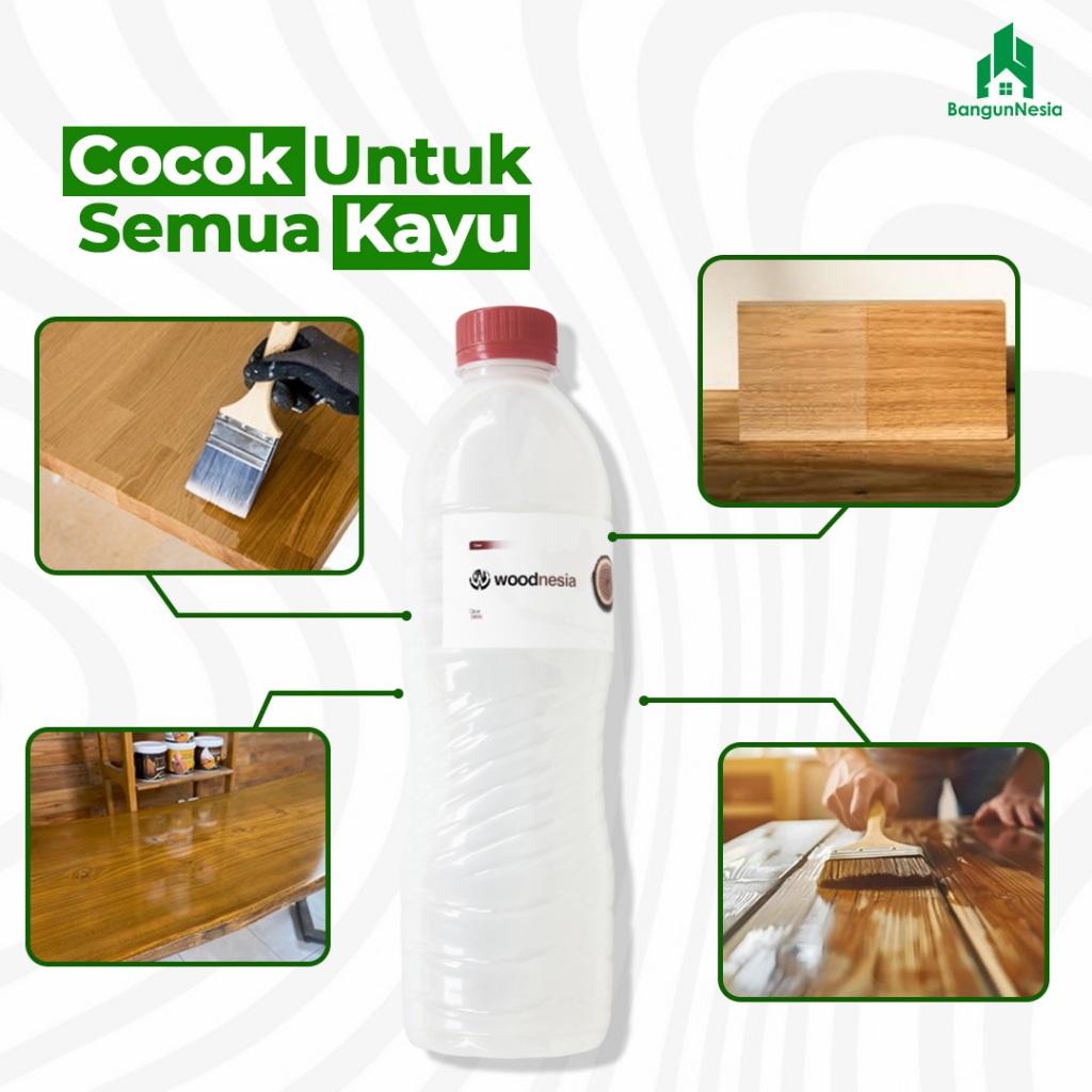 Sanding sealer sending sealer sending kayu dan rotan 2 in 1 top coat woodnesia 500gr waterbased wood