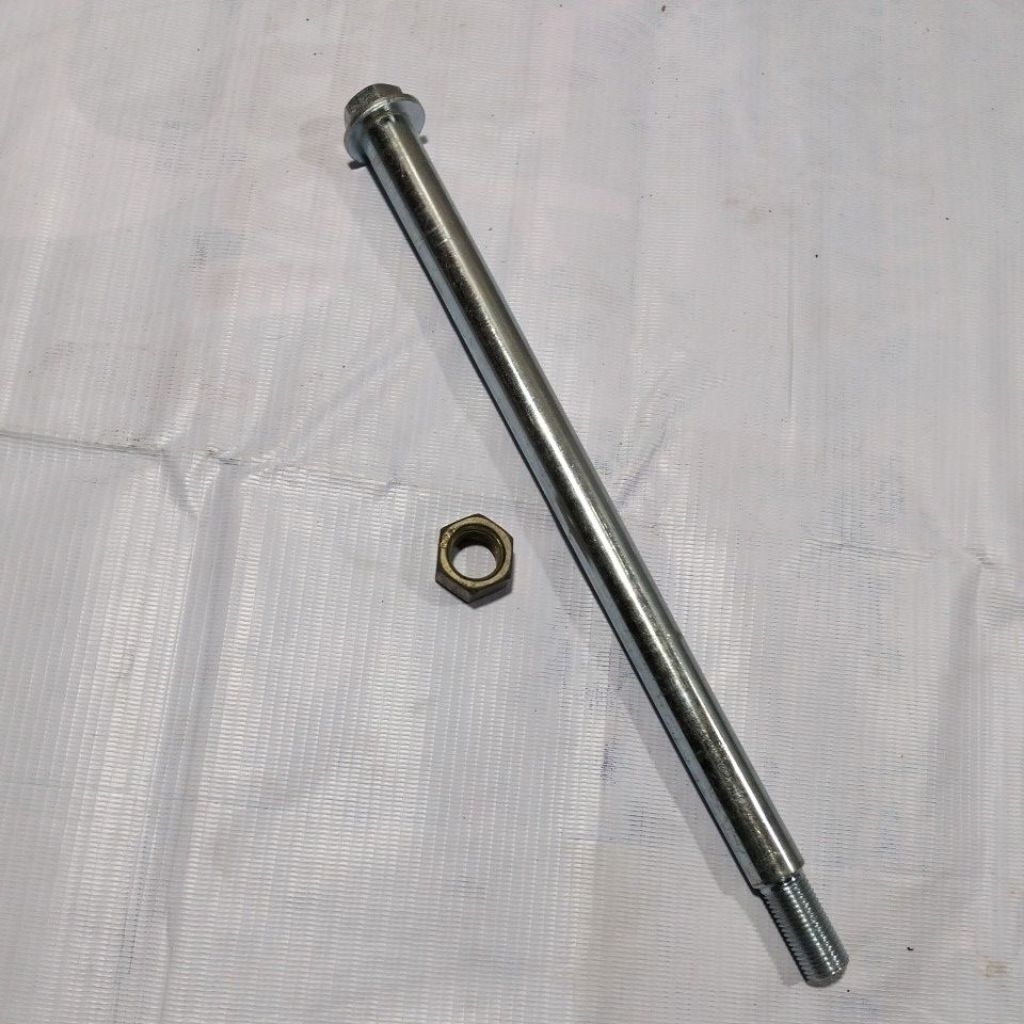 as roda belakang diameter 17mm panjang 30cm as roda belakang Tiger crf dengan baut mur
