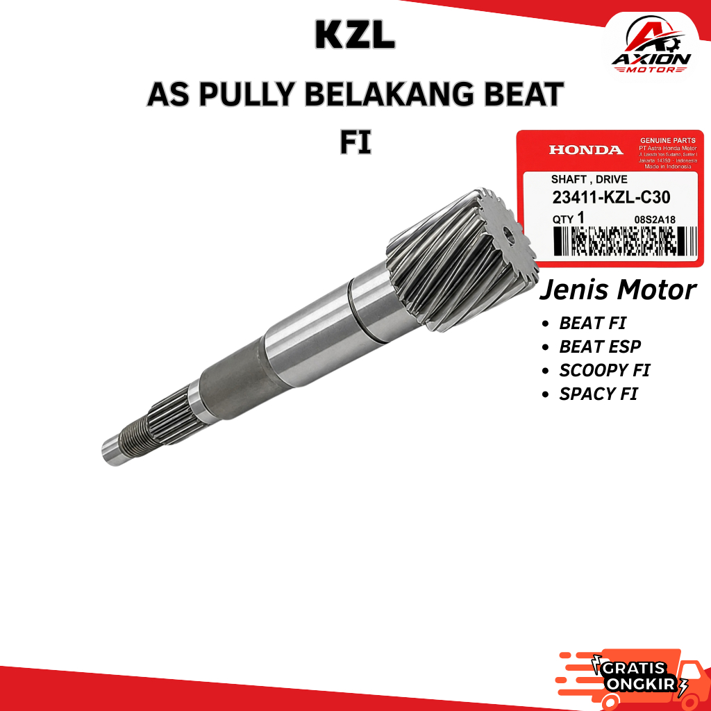 As Pully Belakang Honda Beat Fi / Beat Esp / Scoopy Fi / Spacy Fi