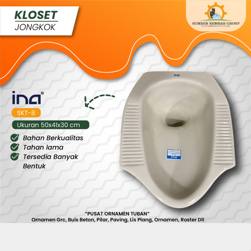Kloset Jongkok INA TERLENGKAP / Closet Jongkok INA