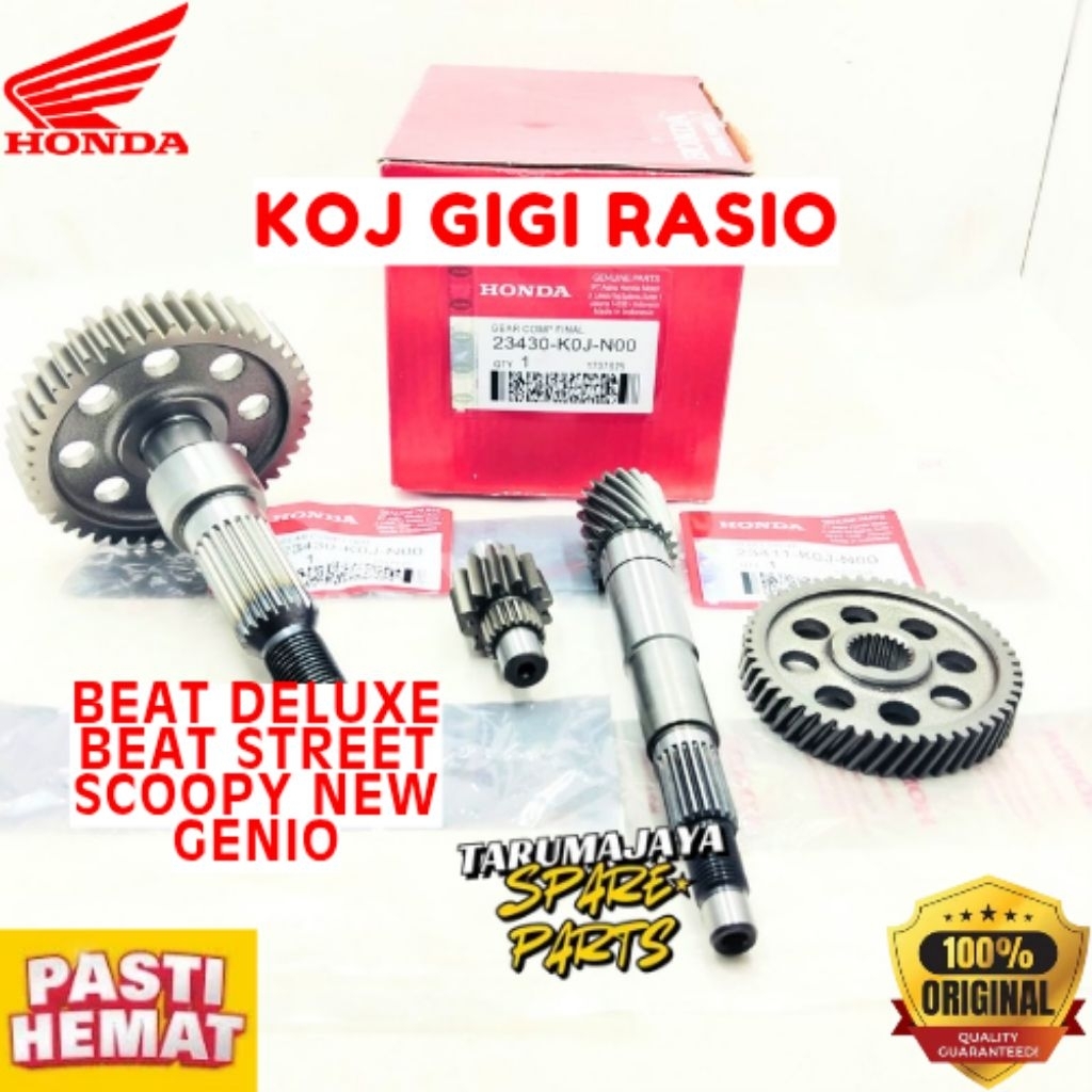 GIGI RASIO ORIGINAL HONDA KODE KOJ GIGI RASIO BEAT DELUXE, GIGI RASIO BEAT STREET, GIGI RASIO SCOOPY