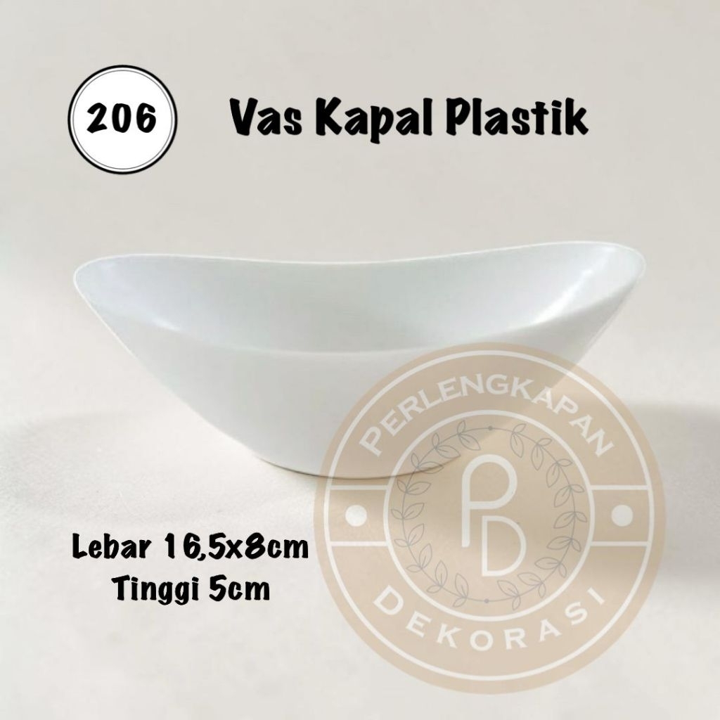 Dekorasi Taman Pot / Vas Bunga Kapal Plastik