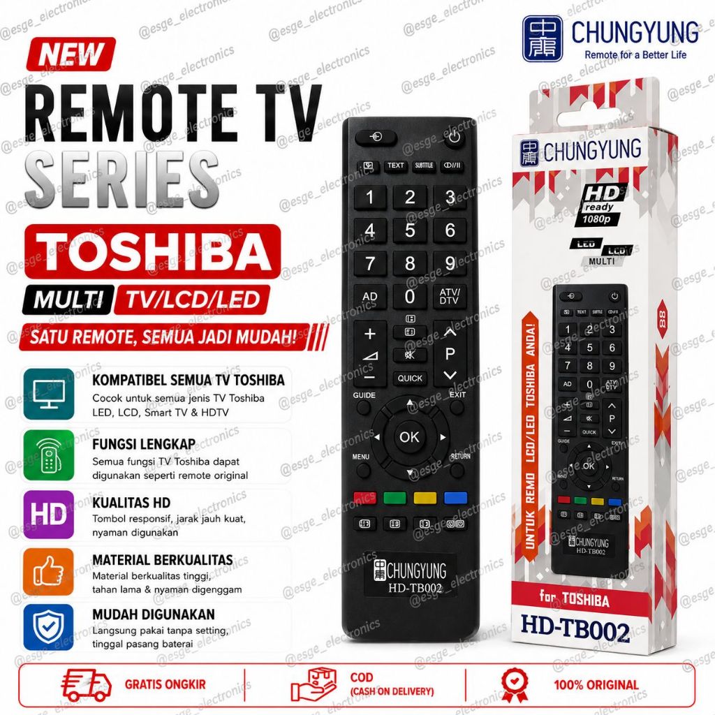 ORIGINAL REMOTE TV TOSHIBA REMOTE TV LED TOSHIBA REMOTE LCD TOSHIBA REMOT TV TOSHIBA