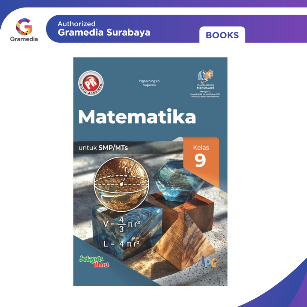 Gramedia Surabaya - PR Matematika untuk SMP/MTs Kelas 9