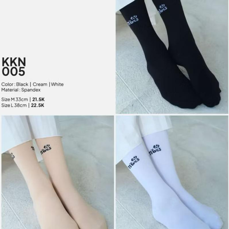 NIBRAS - KKN 005 BAHAN ADEM NYAMAN WARNA HITAM CREAM PUTIH