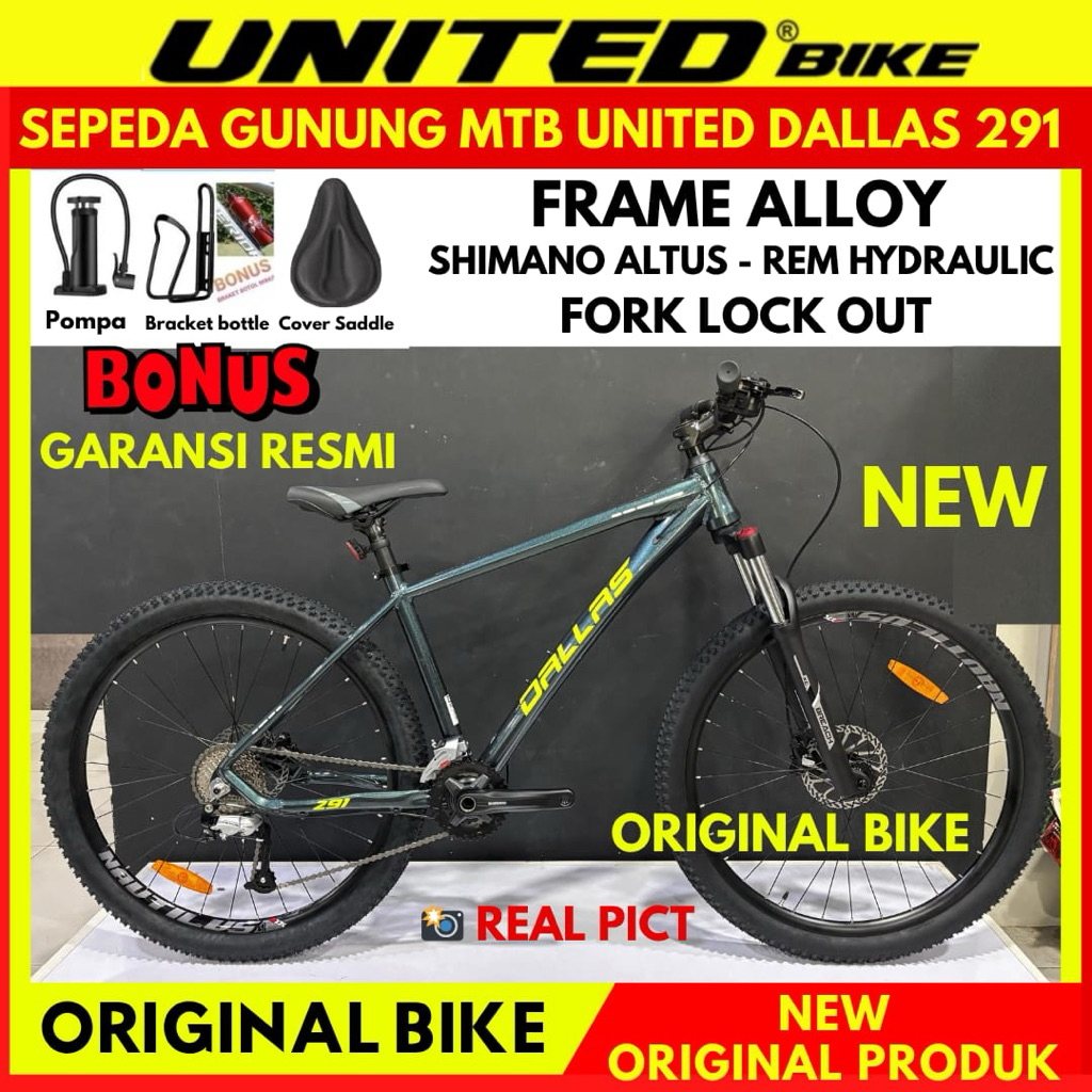 SEPEDA GUNUNG 27.5 MTB UNITED DALAS MONANZA 4.3 Miami 3.0 Rem Hidrolik terbaru