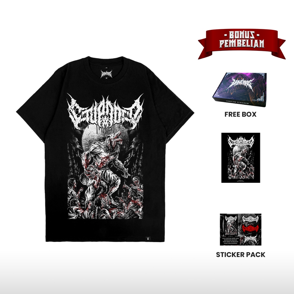Merch Vampire Kingdom X Stupidic Kaos Lengan Pendek