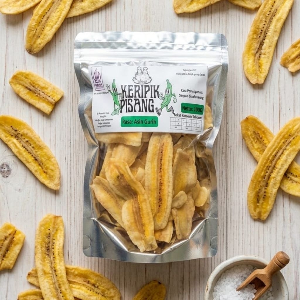 Keripik Pisang Asin Gurih, keripik pisang premium, keripik pisang asin, keripik pisang gurih,keripik