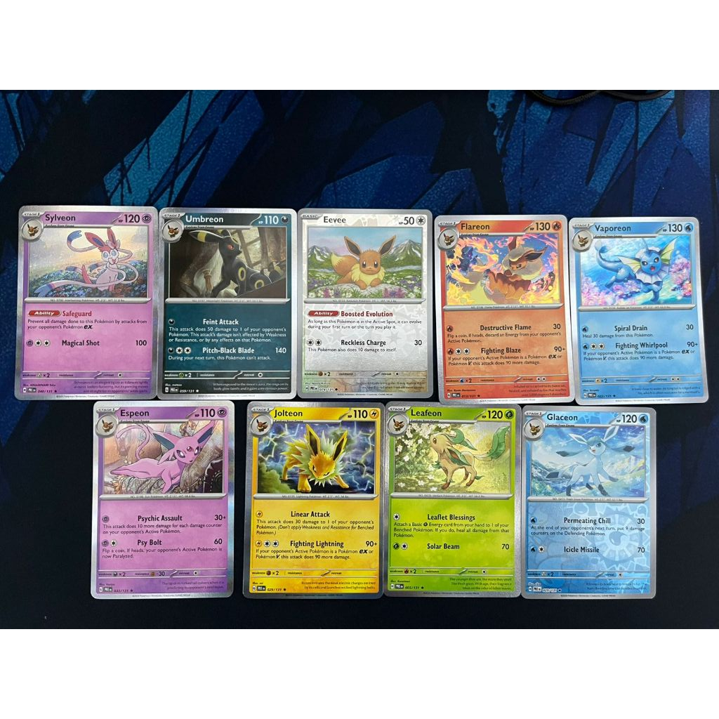 TCG Pokemon EEVEE Evolution Pokemon Card English Original | Espeon, Flareon, Sylveon, Umbreon, Leafe