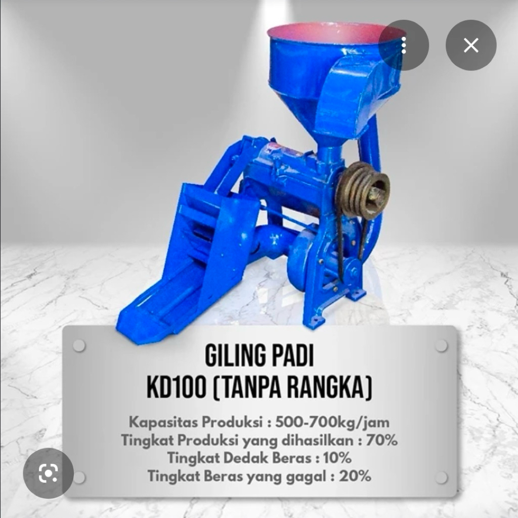 MESIN GILING PADI KD100 MAHKOTA / MESIN PENGGILING PADI MAHKOTA VERSI BESAR