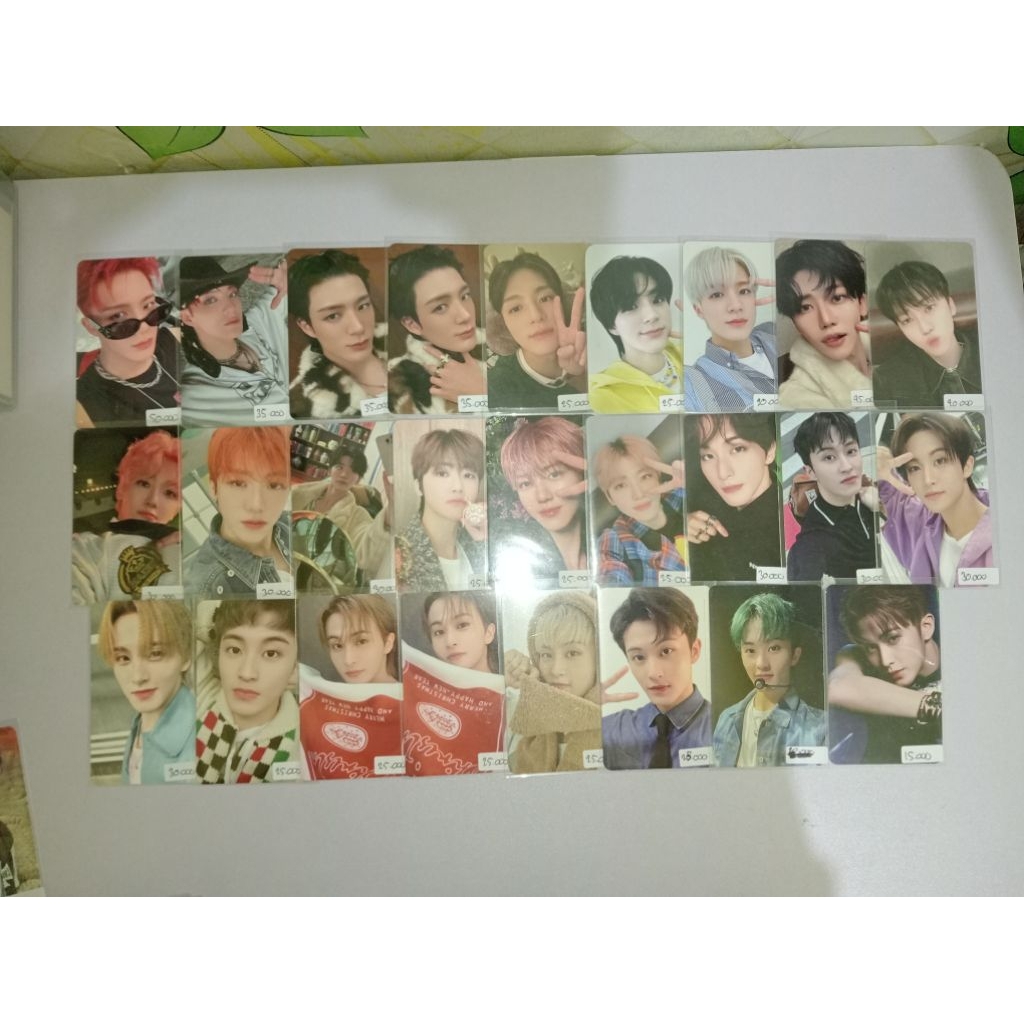 photocard official nct (read desc, free pc ofc) jaehyun, mark jungwoo hendery yangyang pink christma