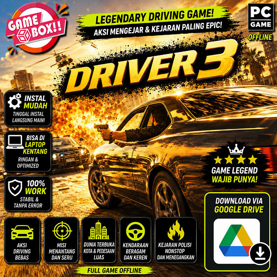 DRIV3R DRIVER 3 - PC LAPTOP GAMES