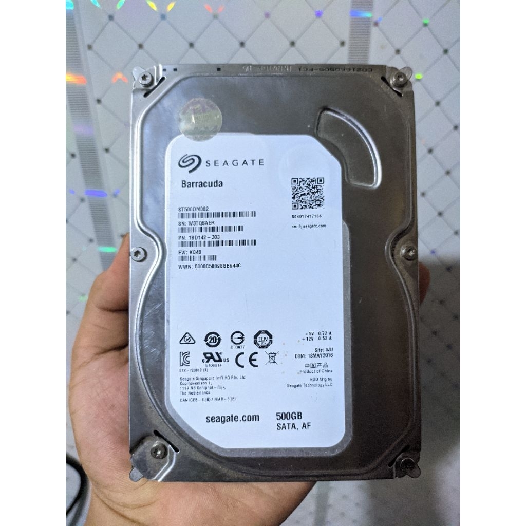 Hardisk PC 500GB Internal 3.5 Inch HDD Komputer Seagate WD Toshiba Second Bekas Tes HDD Sentinel 100