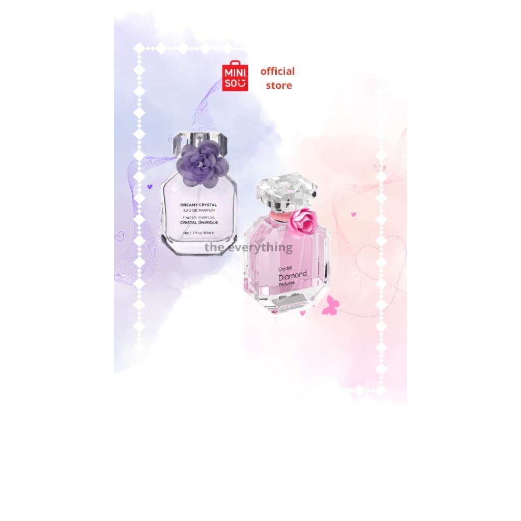 parfum miniso wanita EDT  Crystal diamond perfume dan EDP  Dreamy crystal  50ml wangi wanita parfume