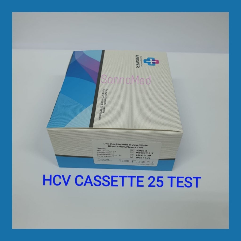 ANSWER HCV DEVICE 25 TEST / HCV STRIP 50 TEST / TES HEPATITIS C (Whole Blood/Serum/Plasma)