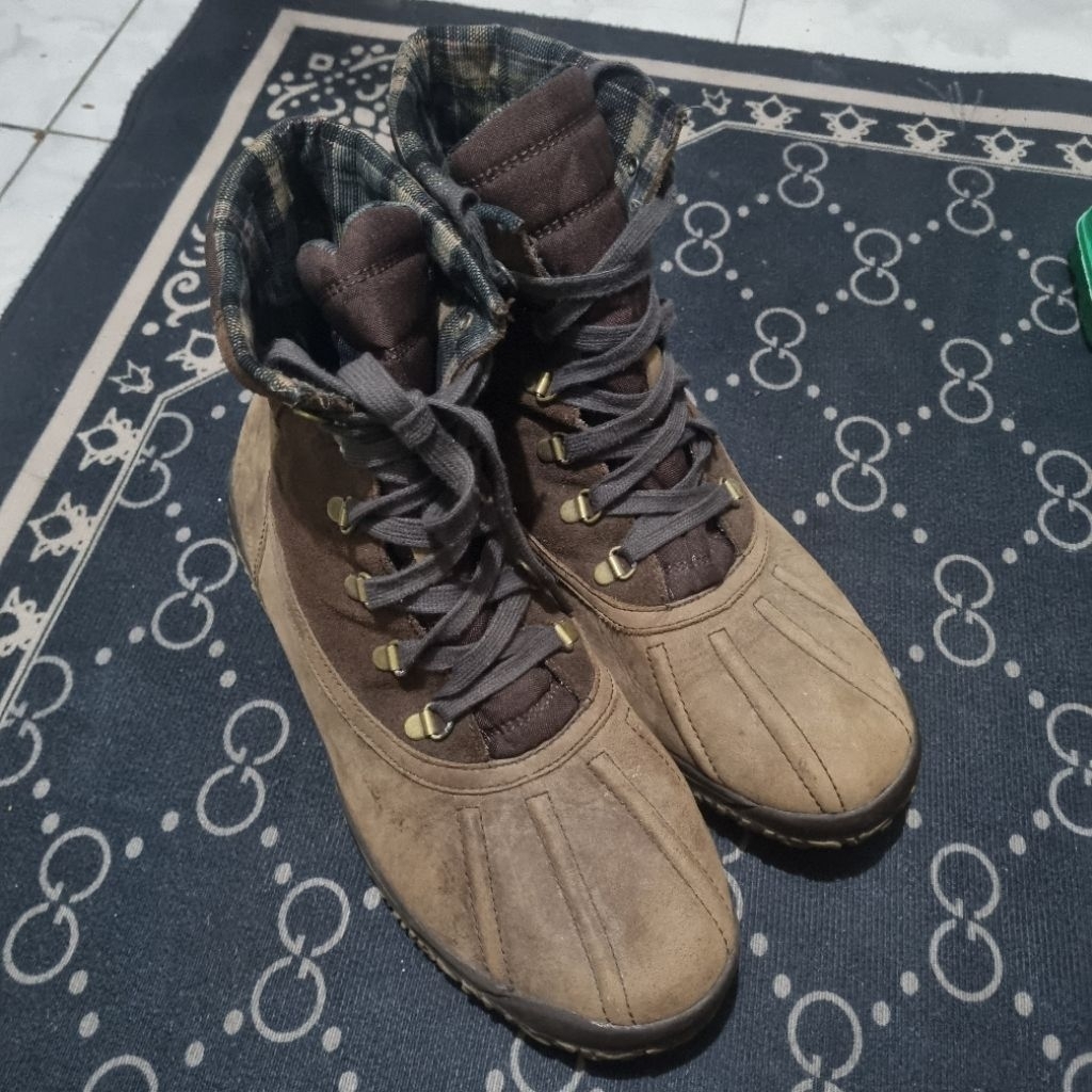 sepatu boots kulit seken Lands' End size 45