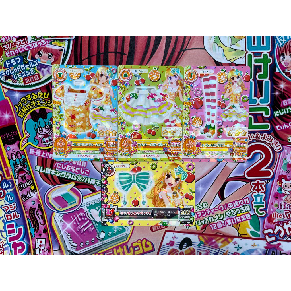 Kartu Aikatsu Ichigo Hoshimiya Orange Candy Coord Promotion Card Pop Jepang Promotion Card Tops Bott
