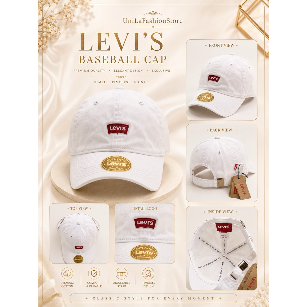 COD Topi Baseball Levis White Original Quality