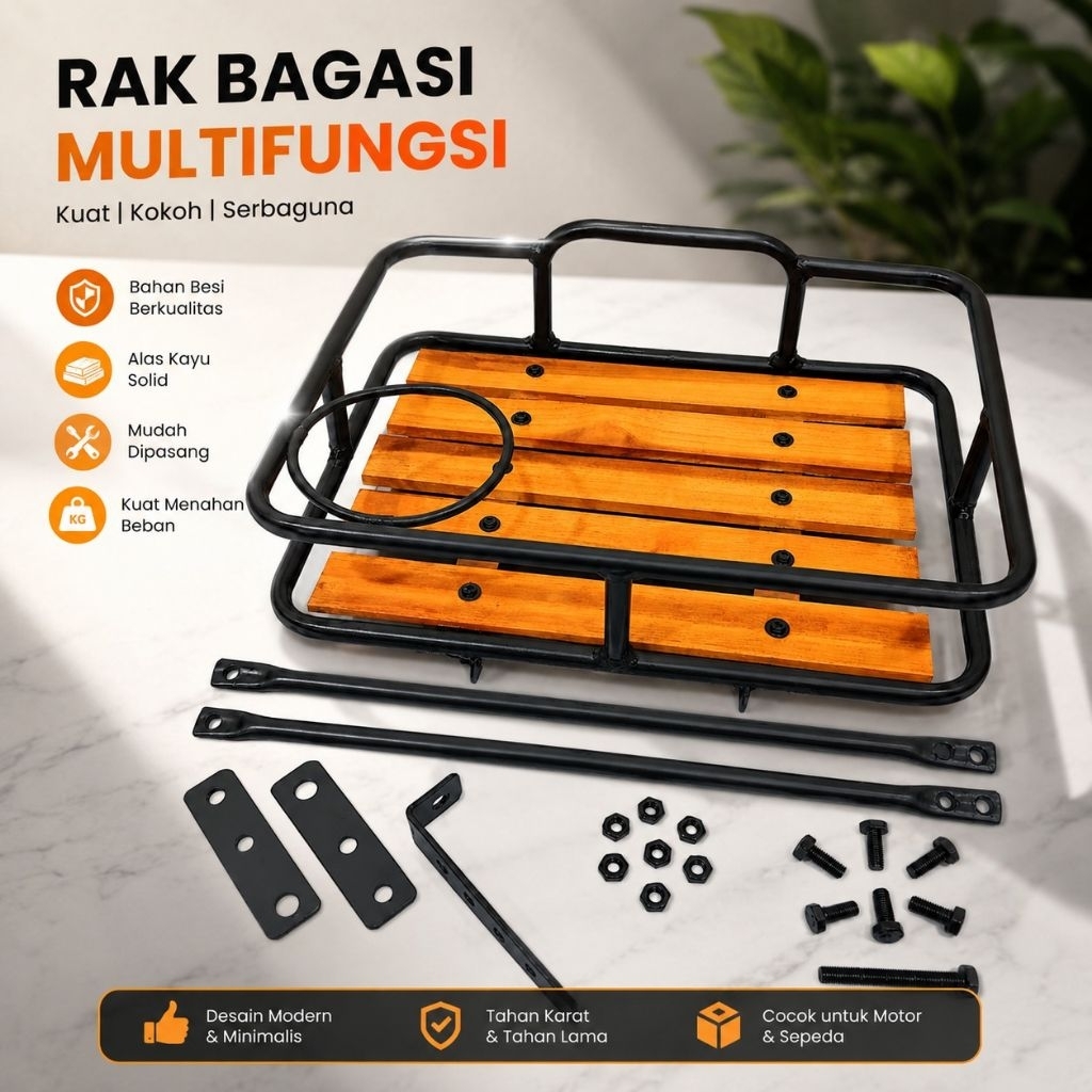 Rak Bagasi Multifungsi Rak Sepeda Keranjang Sepeda
