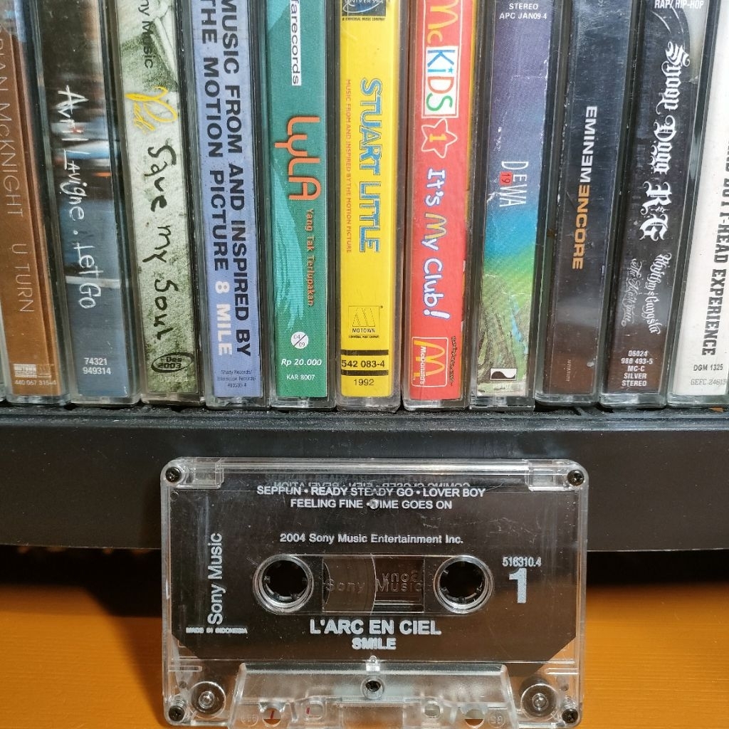 Kaset Pita Larc En Ciel Smile L'Arc~en~Ciel J Rocks Ready Steady Go hanya kaset