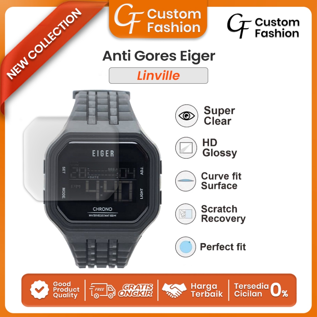 Anti Gores Tempered Glass untuk Jam EIGER LINVILLE