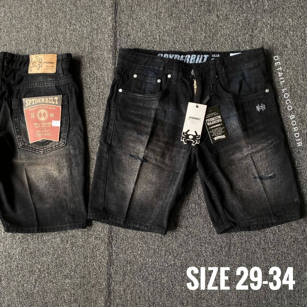 Celana Jeans Pendek Cowok Spyderbilt Premium