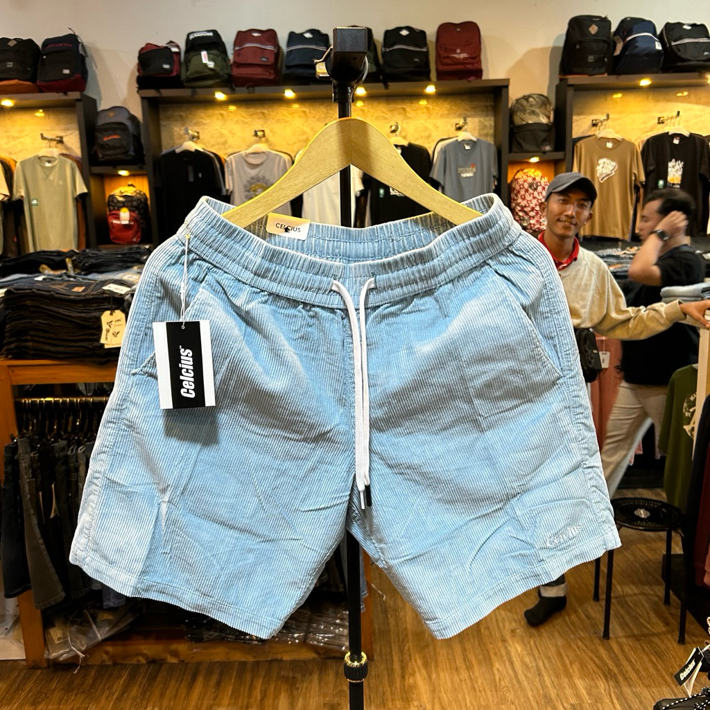 celana pendek celcius/boardshort pria corduroy