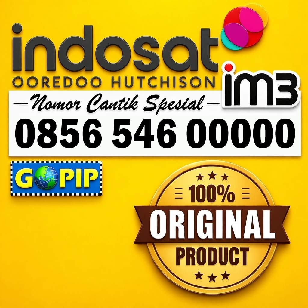 Nomor Cantik Im3 Panca 00000 (546) Kartu Perdana Indosat Support 5G Original
