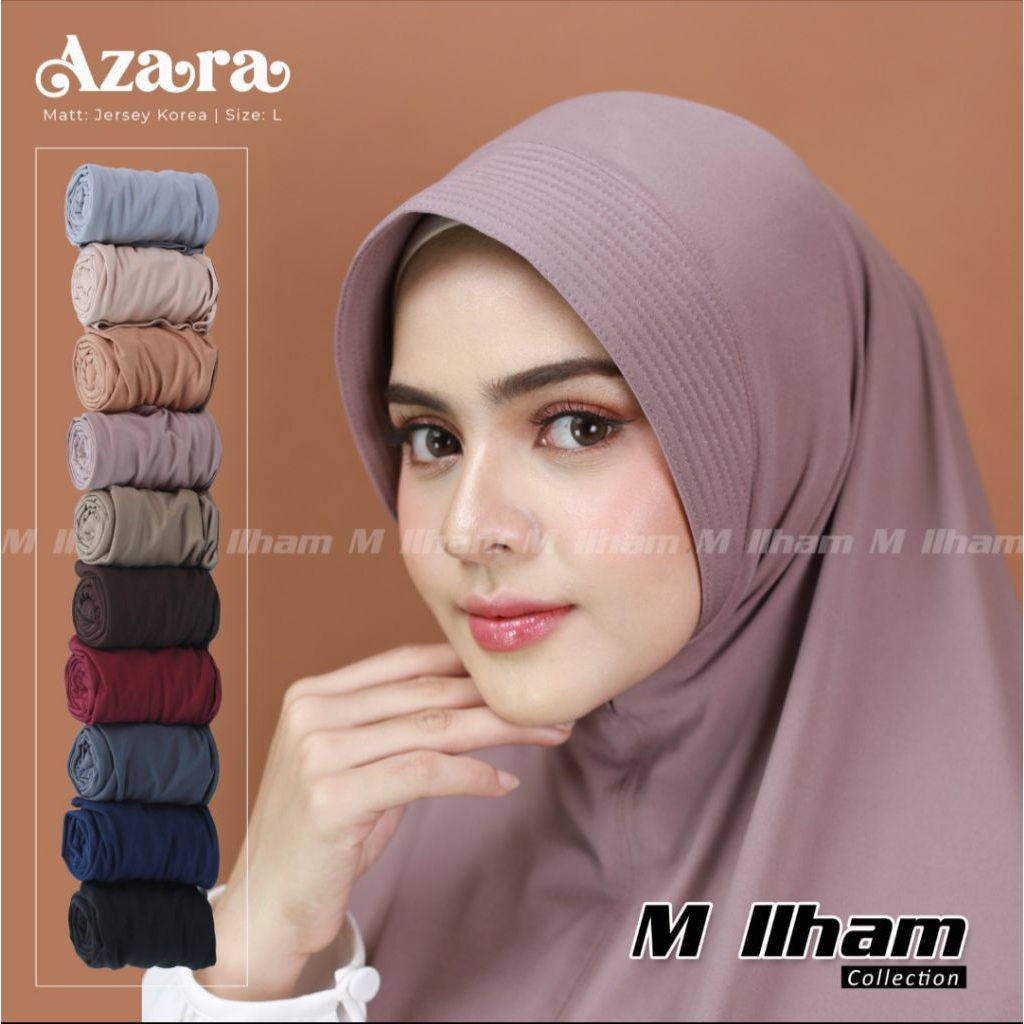 JILBAB INSTAN AZARA L ORIGINAL M.ILHAM BERPED GOOD QUALITY JERSEY KOREA