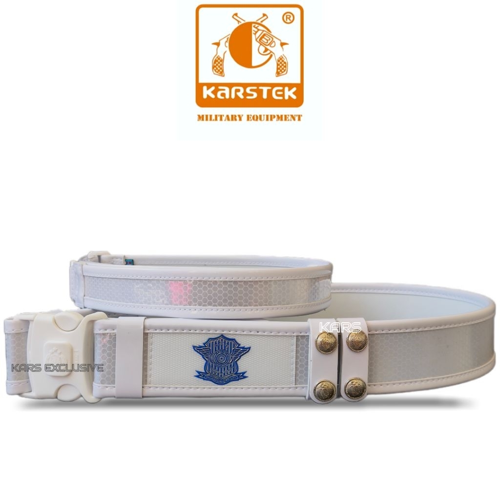 KARS_EXCLUSIVE - Kopel Lantas Polisi - Polri - Griptek Motif Sarang Tawon - Kancing Polos / Standar 