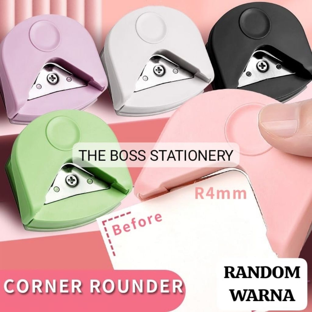 PUNCH CORNER RANDOM WARNA / PEMOTONG SUDUT / ROUND CORNER / CORNER ROUNDER / CORNER PUNCHER / CORNER