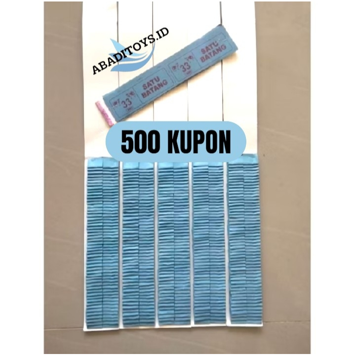 Mainan Lotre Kolase Cabutan Jadul Kosongan Isi 500 Kupon