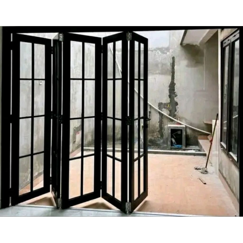 Pintu Lipat Aluminium Kaca
