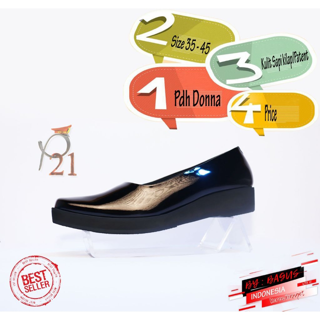 P21 PDH Donna Kilap || Sepatu Dinas Wanita