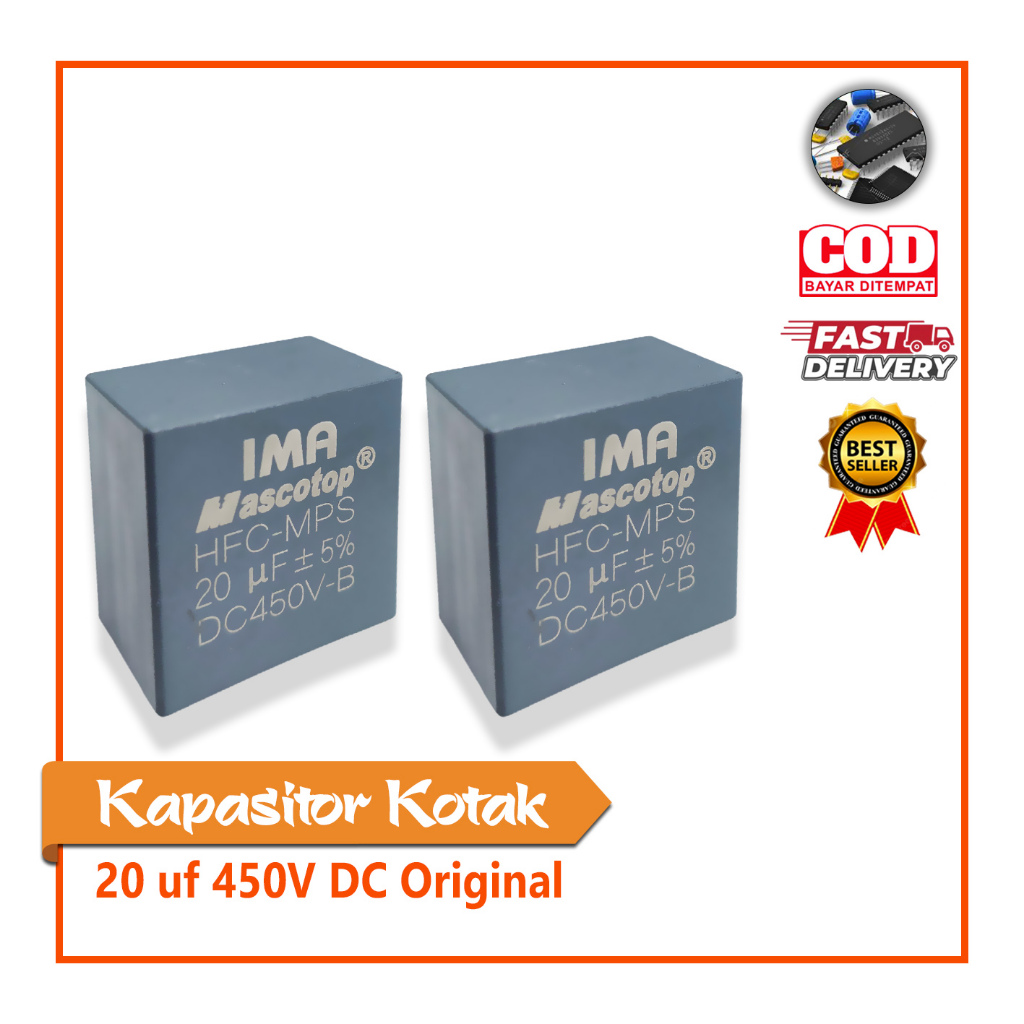 Capacitor DC IMA 20 uf - 450V-B / Kapasitor Kotak DC IMA 20UF