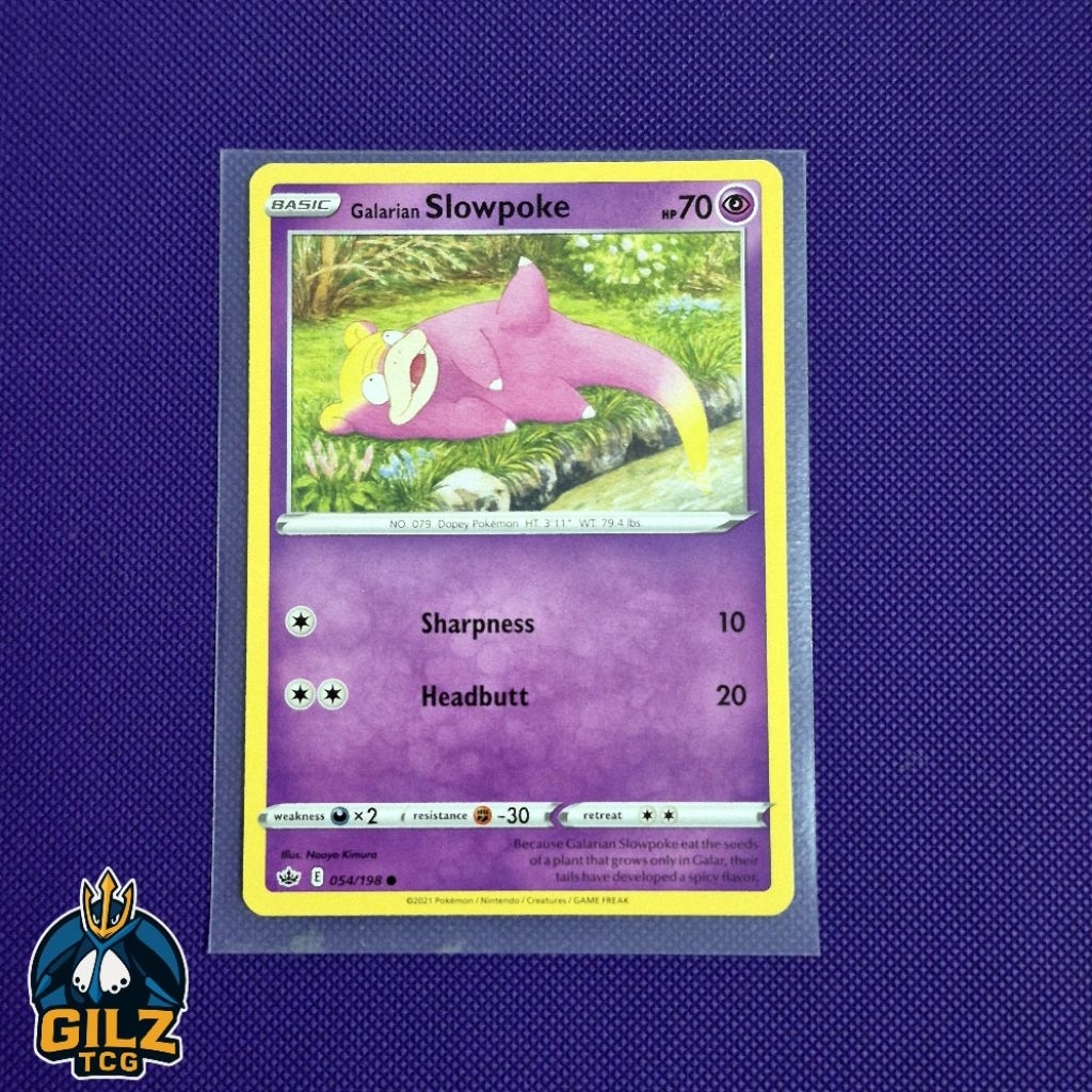 Kartu Pokemon Galarian Slowpoke Chilling Reign 054/198 English