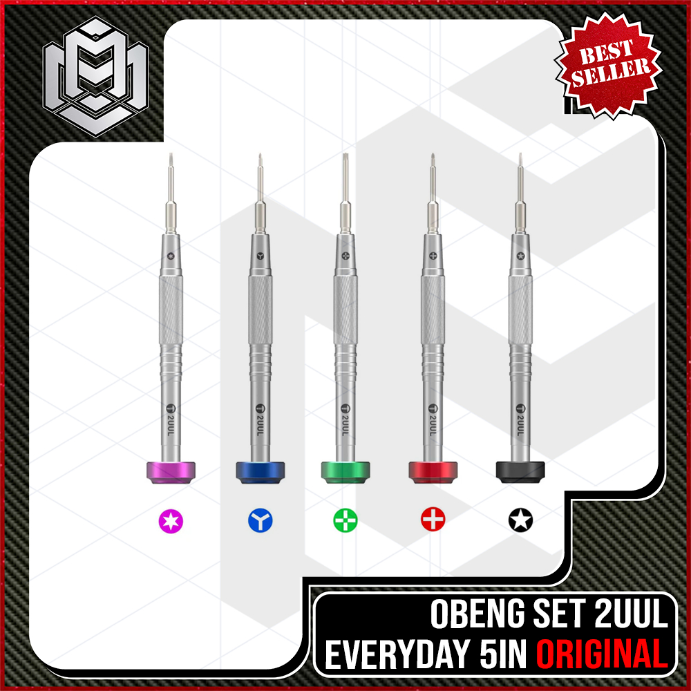 Obeng Set 2UUL Isi 5 High Quality Original / OBENG SET 2UUL 5 IN 1 ORIGINAL / OBENG 2UUL EVERYDAY